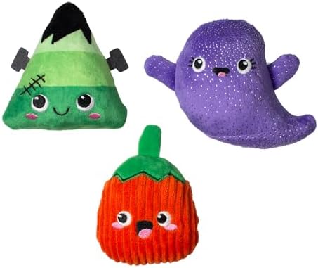 Fringe Studio Small Plush Dog Toy Set, Spooky Squad, 3 Piece Set, PetShop Collection (662130)