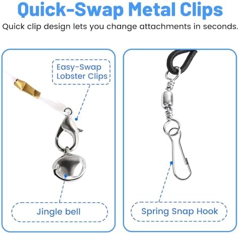 4PC Cat Wand Replacement Strings with Bells for Cat Toy Wand