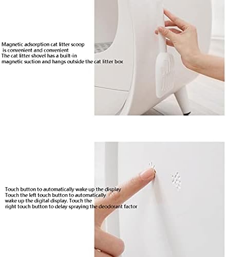 Pet Litter Box Fashionable Smart Deodorizing Cat Litter Box Fully Enclosed Automatic Drawer Toilet Large Splash-proof Cat Supplies for Cats Cat Litter Pan (Color : C)
