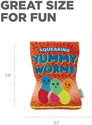 Outward Hound Snack Bag Yummy Worms Puzzle Squeaky Dog Toys