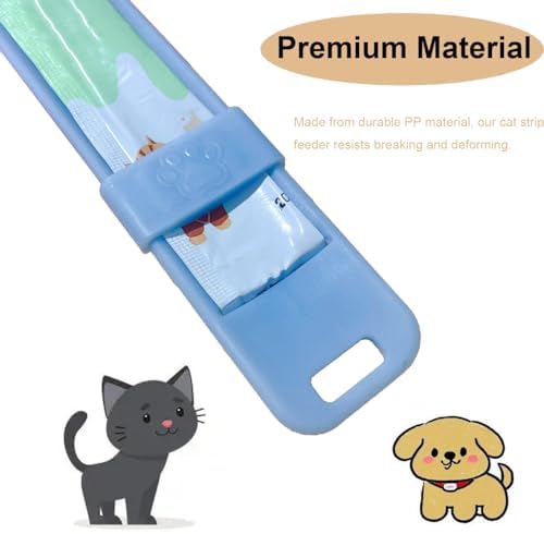 2pcs Cat Treat Spoon Squeeze, Cat Strip Feeders, Multi-Function Kitten Strip Squeeze Spoon for Wet Food Liquid Snack, Licky Treats Feeding Scoop Treat Dispenser Feeding Scoop for Puppies Small Pets