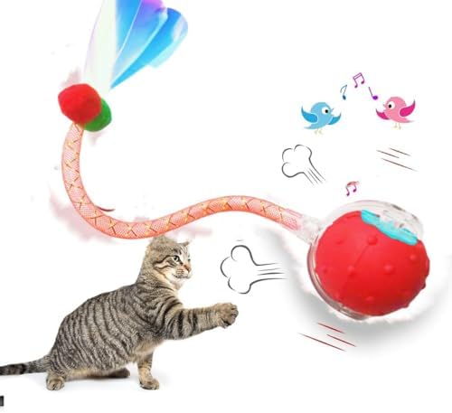Smart Interactive Cat Ball Toy – Rechargeable Rolling Toy with Lights & Motion Sensor, 3 Play Modes for Indoor Cats, Self-Moving & Durable Fun