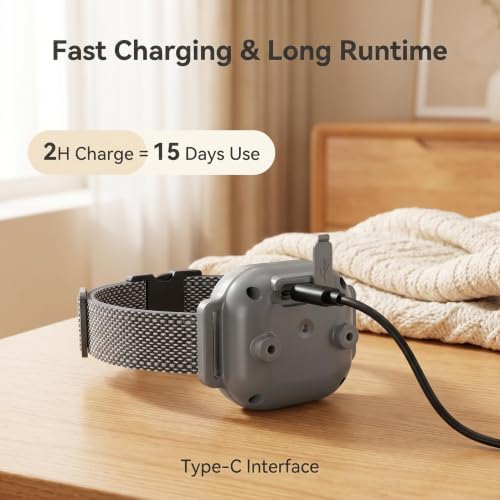Smart Dog Bark Collar - Automatic Anti Barking Collar with 3 Modes (Beep/Vibration/Shock), Progressive Protection, Adjustable Sensitivity, Rechargeable Training Collar for All Dogs