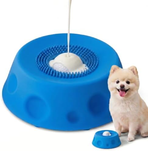 Lick and Roll Bowl for Dogs - Slow Feeder with Rolling Ball, Anxiety Relief