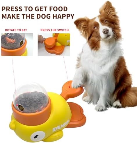 Interactive Duck Pet Treat Dispenser, Food Puzzle Toy, IQ Training Slow Feeder for Dogs and Cats