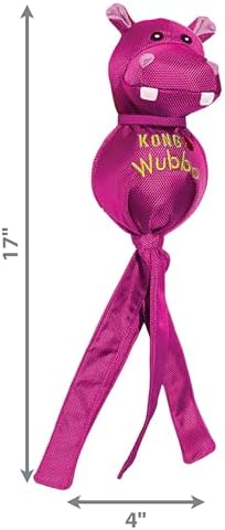 KONG Wubba Friends Ballistic Dog Toy - Durable Interactive Squeaky Toy for Dogs, Assorted Colors/Animals, Ideal for Fetch & Tug-of-War (Extra Large)
