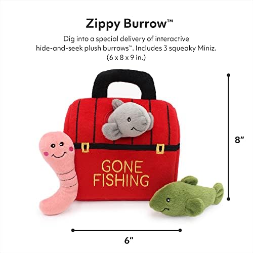 ZippyPaws Burrow - Interactive Dog Toys for Boredom - Hide & Seek, Squeaky Plush Puzzles for Small & Medium Dogs