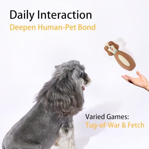 Mikivery Dog Chew Toys Tough Squeaky Latex Toy, for Aggressive Chewers