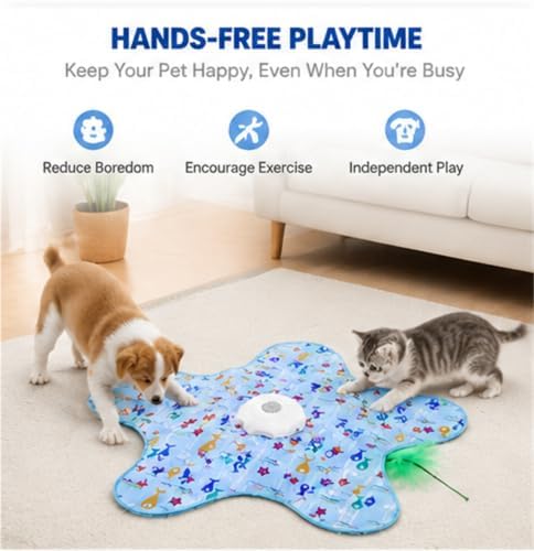Teasing UFO Dog Toy, Rechargeable Automatic Dog Toy, Cat Stimulation Toys for Indoor Cats Dogs Puppy
