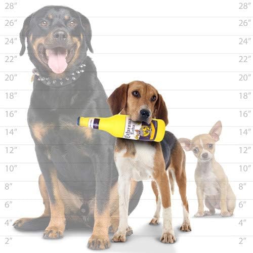 SILLY SQUEAKERS Tuffy 2 Pack Beer Bottle Dog Toy: Squeaky Dog Toy, Washable and Floats, Vinyl
