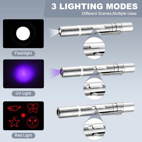 Cat Laser Pointer Toy, 3 Light Modes, 5 Fun Patterns, Interactive