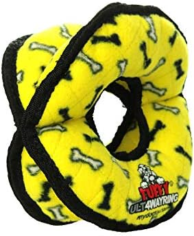 TUFFY® 2 Pack Ultimate 4Way Ring Ultra Durable Plush Dog Toys