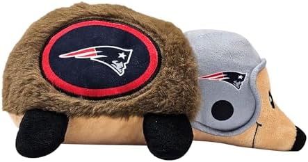 NFL NEW England Patriots Plush Hedgehog Toy for Dogs & Cats, Cool Soft Pet Toy for Fun and Interactive Play, Dog Chew Toy with Squeaker, Licensed Hot Pet Toy