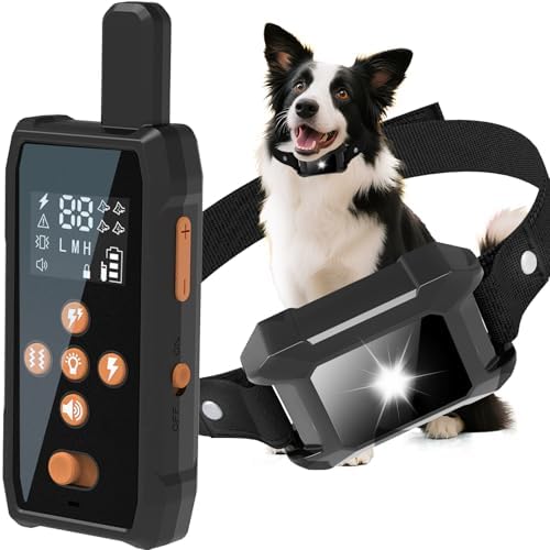 Dog Shock Collar - 4200FT Dog Training Collar with Remote Innovative IPX7 Waterproof with 4 Training Modes,Vibration and Shock,Rechargeable E-Collar for All Breeds