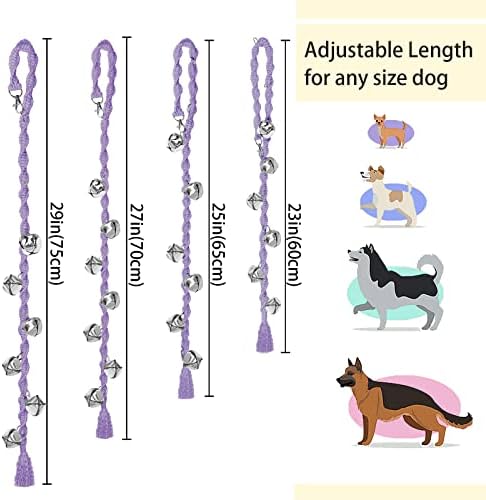 Dog Bells to Go Outside, Potty Training Bell, Handmade, Adjustable | Handmade with Premium Yarn, Twisted Style, Clear Jingle, Dog Potty Bell, Dog Door Bell.