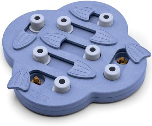 Outward Hound Nina Ottosson Dog Hide N' Slide Dog Toy Treat Puzzle, 11.6" | Level 2 Intermediate, 14 Hidden Treat Compartments, Slide & Swivel, Kibble or Treats, Easy Clean, Enrichment, Dogs & Puppies