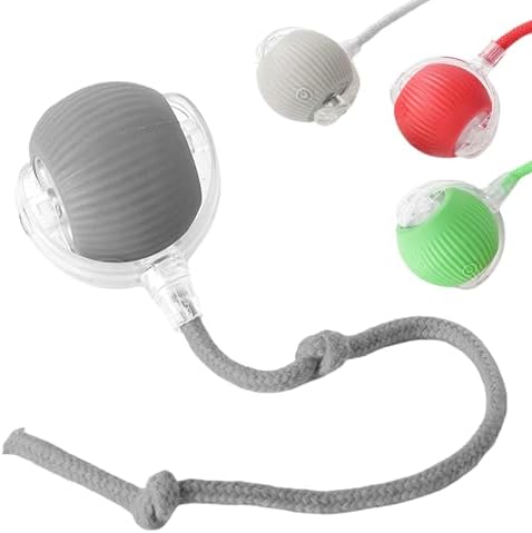 Smart Electric Interactive Pet Toy - USB Rechargeable Bounce Ball for Dogs (Grey-A)