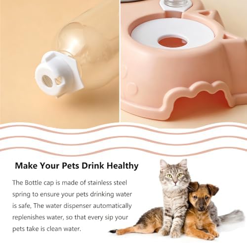 Cat Bowls Food and Water Bowl Set with Automatic Water Dispenser