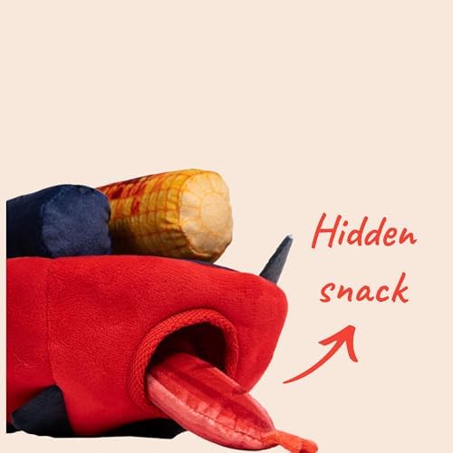 Dog Toys for Dogs & Puppies - Bark Bark Cute (BBQ) Series, BBQ Theme, 5 in 1 Multi Item Interactive Dog Toy Set for Small & Medium Breeds
