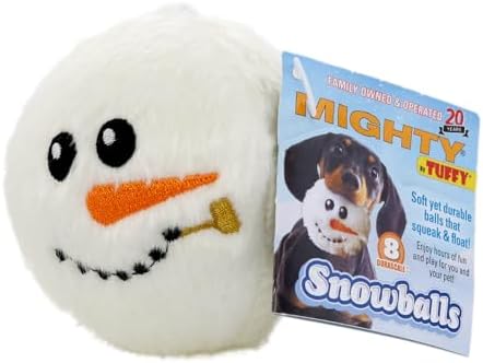 MIGHTY Tuffy Small Snow Ball: Ultra Durable Plush Dog Toy