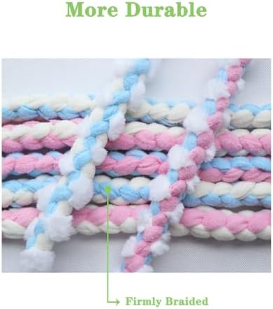 Braided Fleece Dog Tug Toy,Interactive Tug of War Rope,Random/1PC