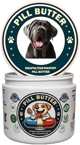 Peanut Butter Dog Pill Wrap - Neapolitan Mastiff Label