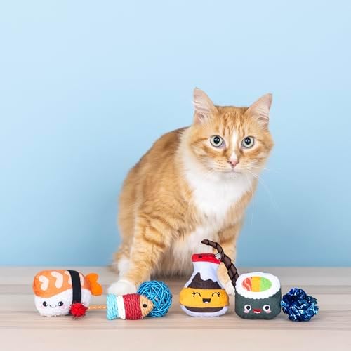 Fringe Studio True SOYMATES, Set of 6, Multipack Cat Toy Set, Pet Shop Collection (610008)