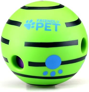 Wobble Giggle Ball, Interactive Dog Toy, Fun Giggle Sounds When Rolled or Shaken