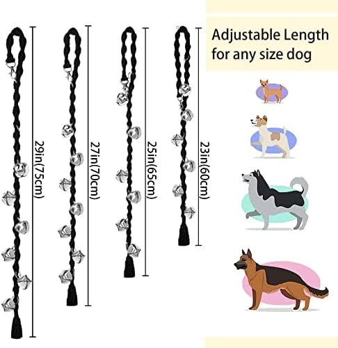 Dog Bells to Go Outside, Potty Training Bell, Handmade, Adjustable | Handmade with Premium Yarn, Twisted Style, Clear Jingle, Dog Potty Bell, Dog Door Bell.