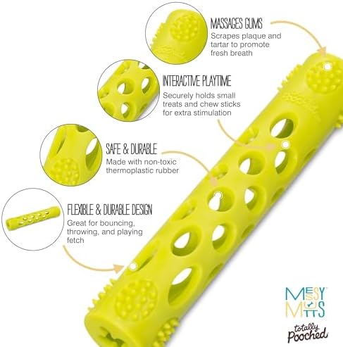 Messy Mutts Totally Pooched Huff n Puff Stick, 10 Inch, Puzzle, Green