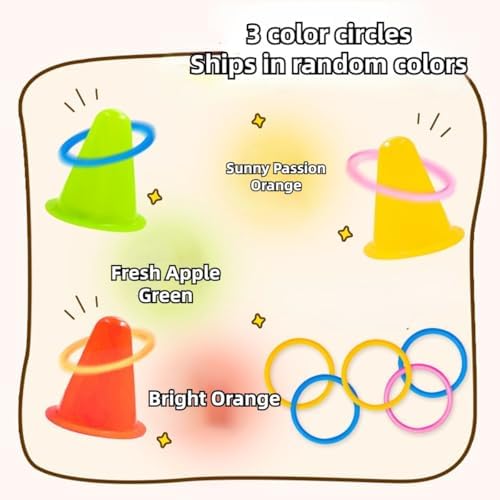 Rabbit Training Ring Toy, Rabbit Interactive Toy, Bunny Educational Toys with 5 Rings, Stacking Color Rings Random Color (Red)