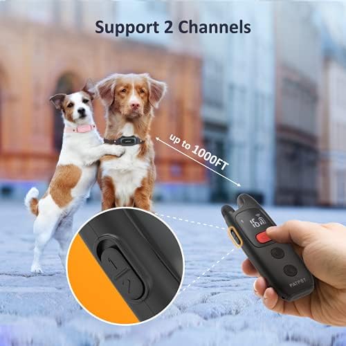 PATPET Dog Training Collar with Remote, IPX7 Waterproof Dog Shock Collar for Dogs, 3 Training Modes Beep Vibration 16 Levels, Rechargeable Dog Collars for Small Medium Large Dogs(10-140lbs)