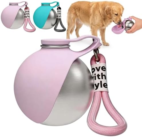 Portable Pet Water Bottle & Collapsible Dog Bowls Spill Proof Water Dispenser Cat Food Container & Dog Treat Holder, Small Size Pet Supplies Travel Accessories for Puppy