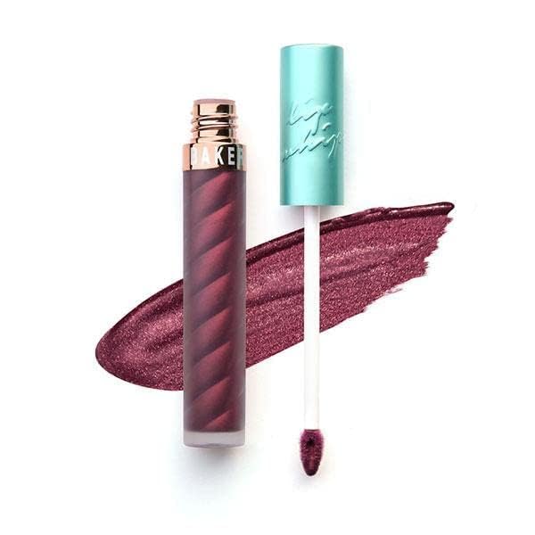 Beauty Bakerie Lip Whip Liquid Lipstick for Women, Waterproof Lip Gloss, Tint, Stain Long Lasting Hydrating Moisturizer, Matte or Metallic, 3.5mL, Royal Tea