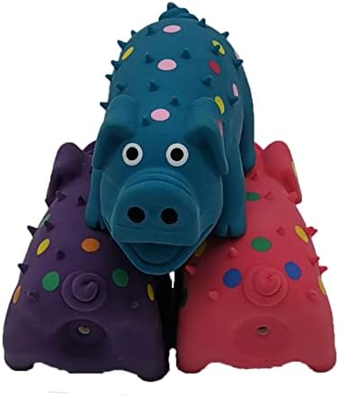 3 Pack 4 Inch Mini Latex Dog Squeaky Toys Goblet Pig Dog Toy for Mimi Small Dogs