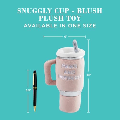 Haute Diggity Dog Snuggly Cup Plush Dog Toy Tumbler Parody Stuffed Chew Toy