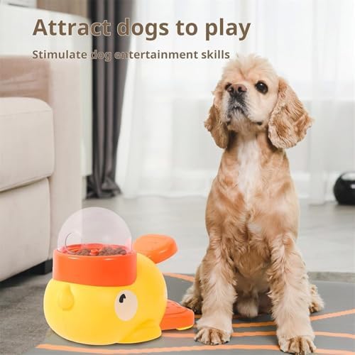 Duck Cat Treat Dispenser, 2026 New Duck Treat Dispenser for Cats, Little Yellow Ducks Cat Toy Treat Feeder, Ducks Dog Feeder, Washable for Small/Medium Dogs & Cats (Yellow)