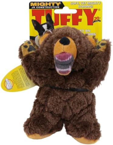 TUFFY® 5 Pack Jr Monkey, Sheep, Gear Ring, Boomerang & Bear Plush Dog Toys