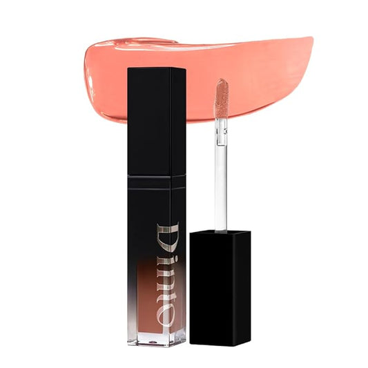 DINTO (Peter & Wendy Collection Deep-Kissed Plumping Lip Enamel - Glitter Lip Gloss, High Shine, Cooling Plumping, Long-Lasting, Vegan & Cruelty-Free (156 Adoring Bell, 4ml)