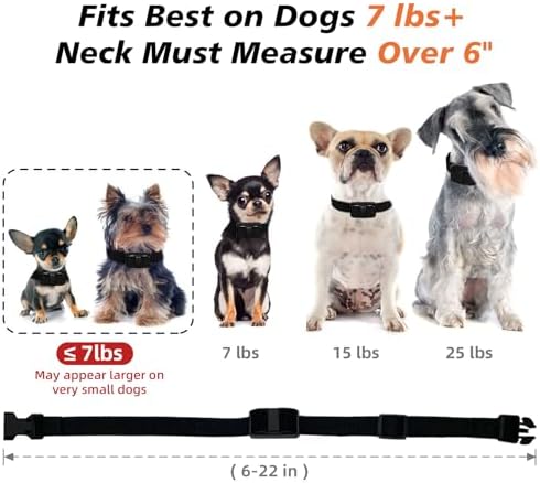 Ultra Compact Dog Shock Collar, Lightest Dog Training Collar with Remote for Small Dogs 5-30lbs & Medium Dogs/Puppies, Waterproof, Rechargeable, 1300ft Range (Black&Small)
