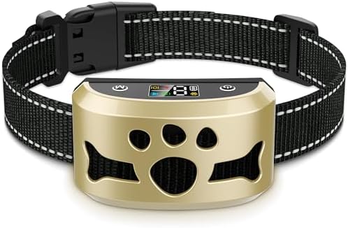 Anti Bark Collar for Small Dogs with 4 Gentle Modes (Beep/Vibration) | Rechargeable Training Collar with 8 Sensitivity Levels & Smart Chip, Waterproof Barking Control for Large Dogs 15-120lbs