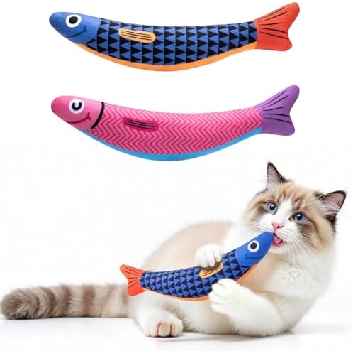 PetBusy Cat Toys with [5000 mg A+Natural Catnip & Silvervine] Kicker Fun | [Crinkle &Bell] [Baby Grade] Soft Interactive Cat Toy for Indoor Cats & Kittens All Breeds for Kicking, Chewing &Cuddling
