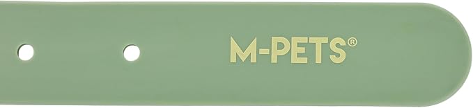 M-PETS Bond NFC Dog Collar – Waterproof Silicone Smart Collar with NFC Tag, Adjustable, No Battery Required – Multiple Sizes & Colors (Green, M)