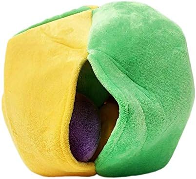 Midlee Hide a Ball Puzzle Dog Toy with 10 Plush Squeaker Balls (Small)