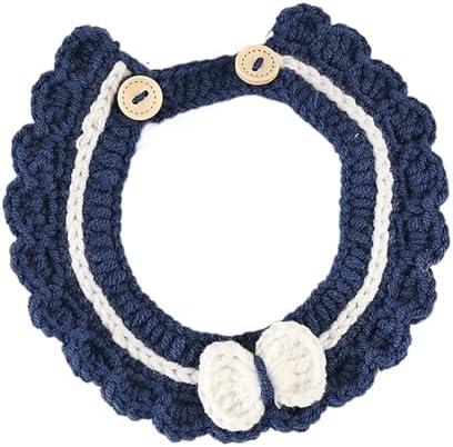 Pet Collars Crochet Cat Scarf for Small Pets, Soft Wool Knit Collar Scarf for Indoor Cats & Dogs
