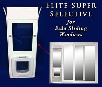 Elite Super Selective RFID Side Sliding Window Pet Door Insert