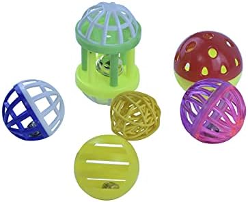 6Pcs Bird Ball Bell Toy Interactive Foraging Treat Feeder Parakeet Foot Toy