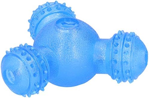PET Interactive Feeder Ball Durable Teeth Cleaning Toy for Teddy Golden Retriever (Blue)