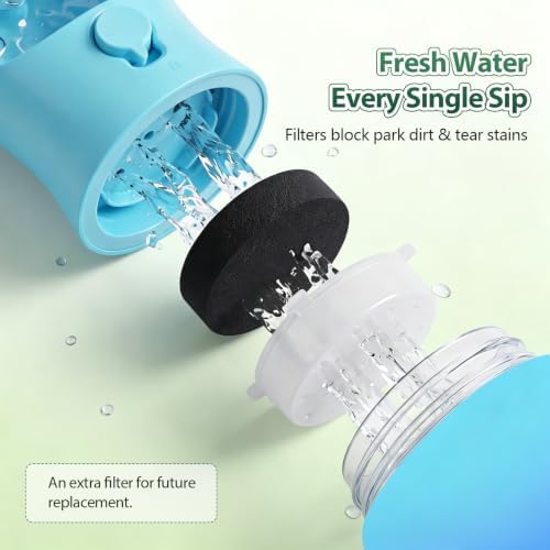 Dog Water Bottle Puppy Essentials, Portable Filtered Dispenser with Travel Dog Food Storage Container, Pet Supplies Gifts Stocking Stuffer Treat Pouches for Pet Training Outdoor Walking Hiking Camping