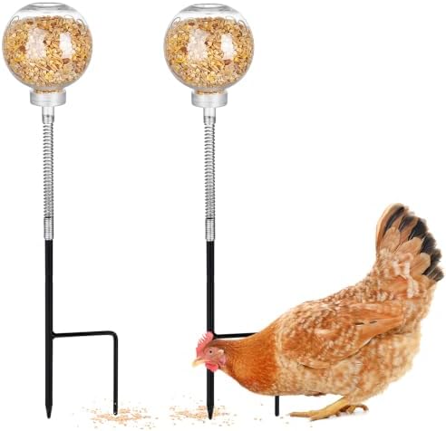 2 Pcs Chicken Treat Dispenser Chicken Slow Feeder Ball